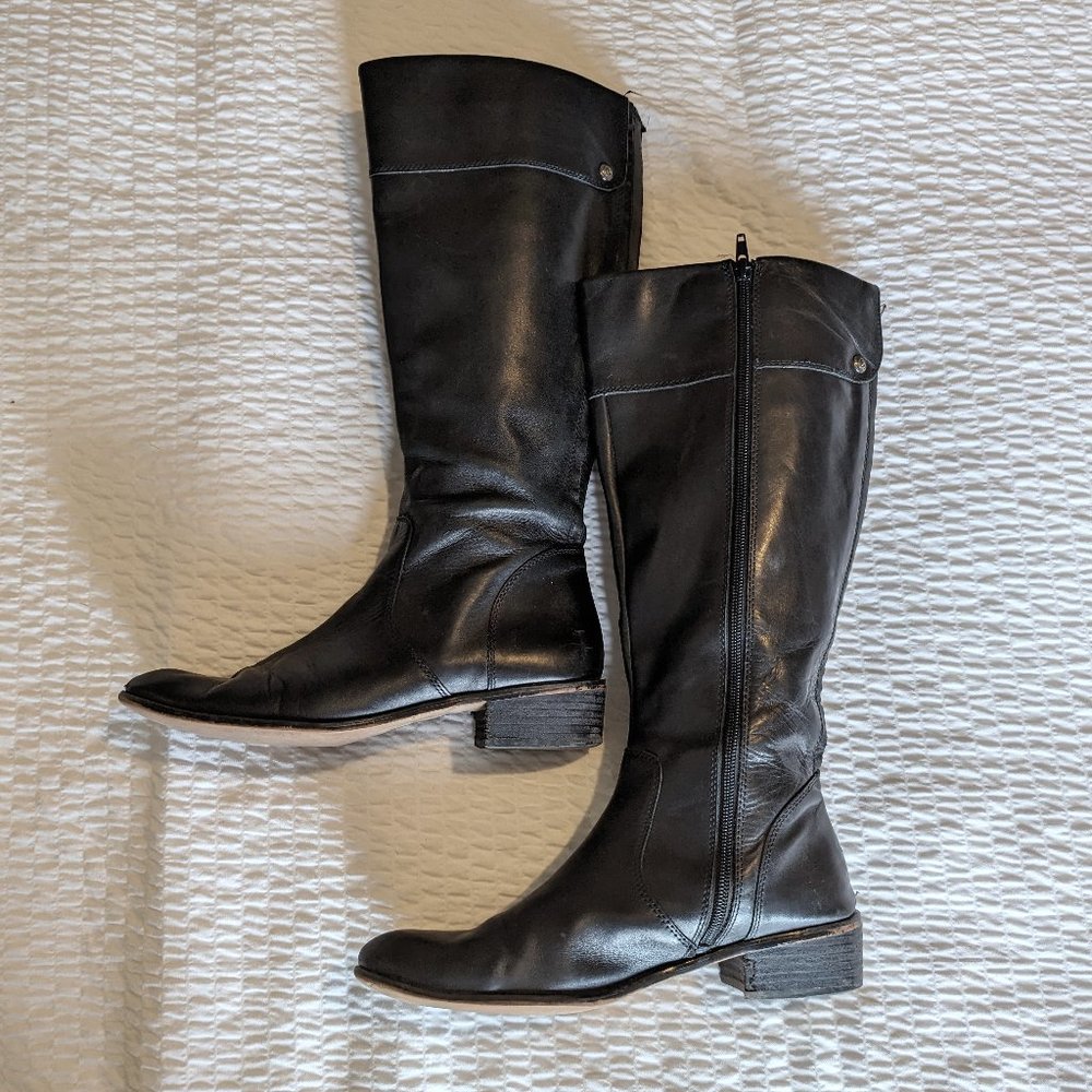 Corso Como tall black leather riding boot Size 8.5M